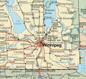 Map of Winnipeg area